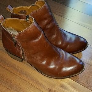 Lucky Brand Basel Bootie in Brown leather